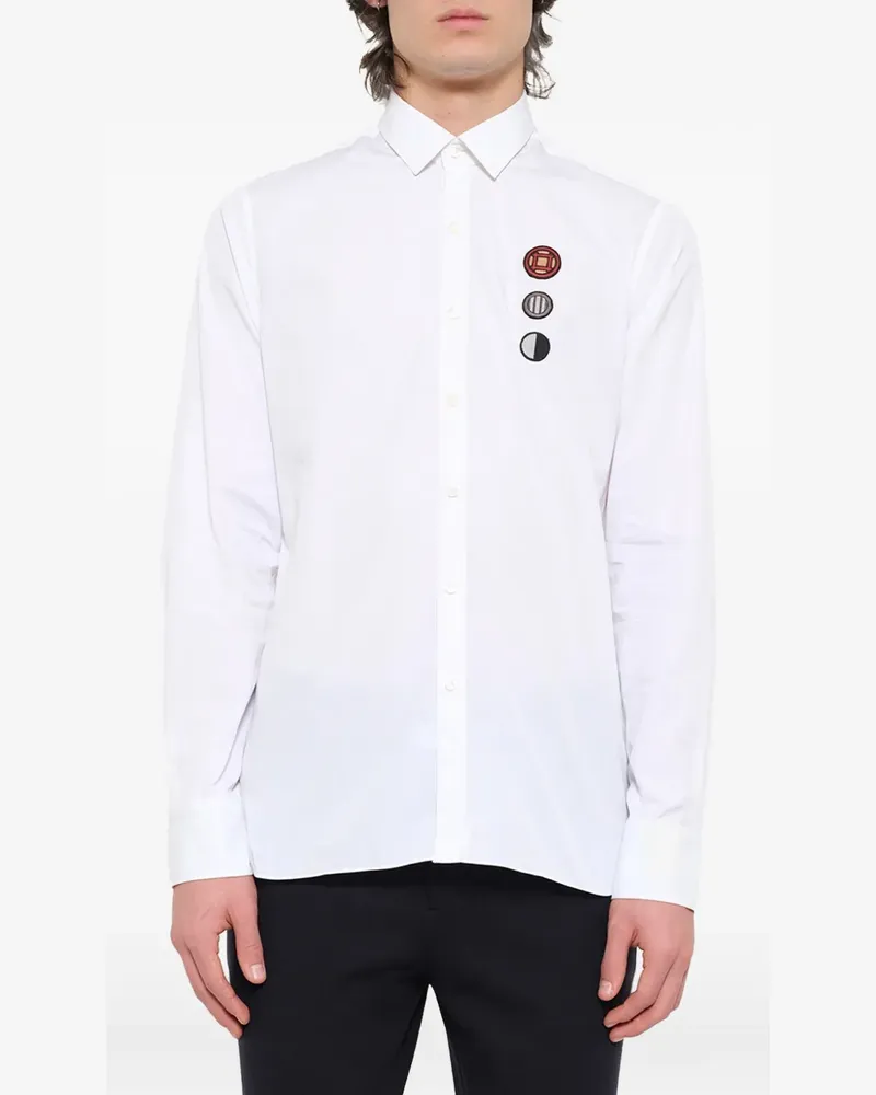 Lanvin Hemd mit Medaillen-Stickerei - Weiß Weiß