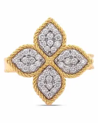 Roberto Coin 18kt Princess Flower Gelbgoldring mit Diamanten Gold