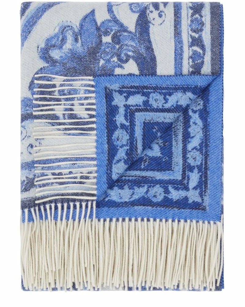 Dolce & Gabbana Decke mit mediterranem Print - Blau Blau