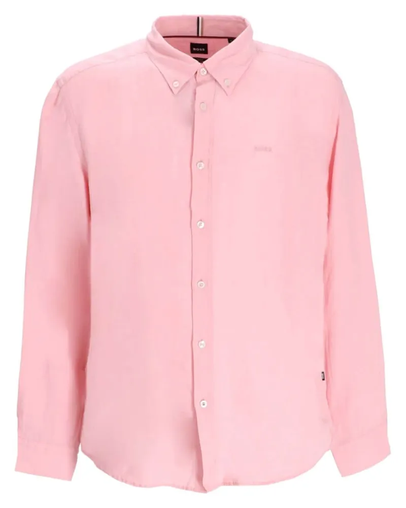 HUGO BOSS Hemd mit Logo-Stickerei - Rosa Rosa
