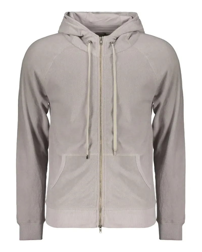 MOORER Melvin fleece zip-up hoodie - Grau Grau