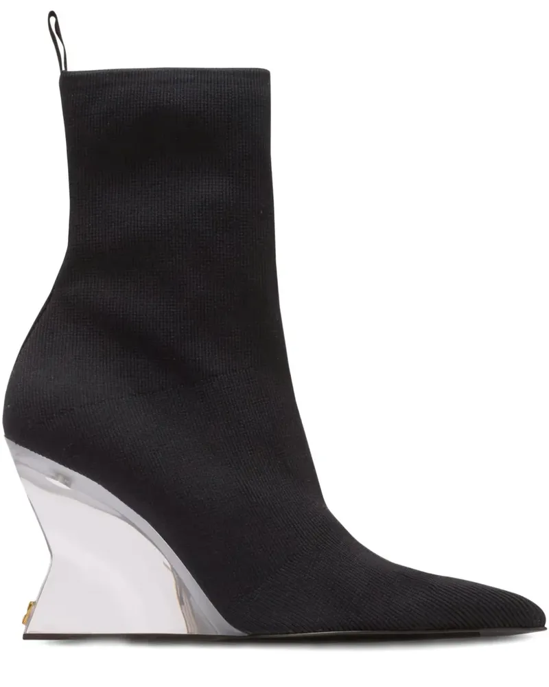 Balmain Stiefel mit spitzer Kappe - Schwarz Schwarz