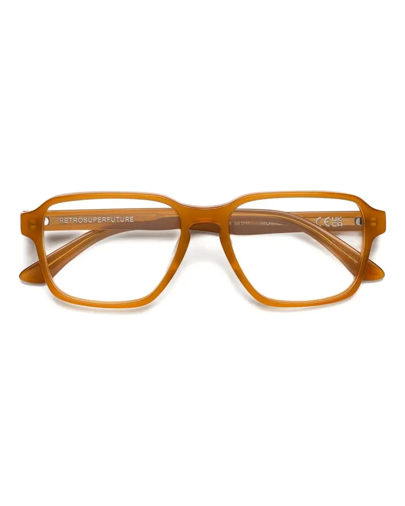 RETROSUPERFUTURE Numero 160 Brille mit geometrischem Gestell - Braun Braun