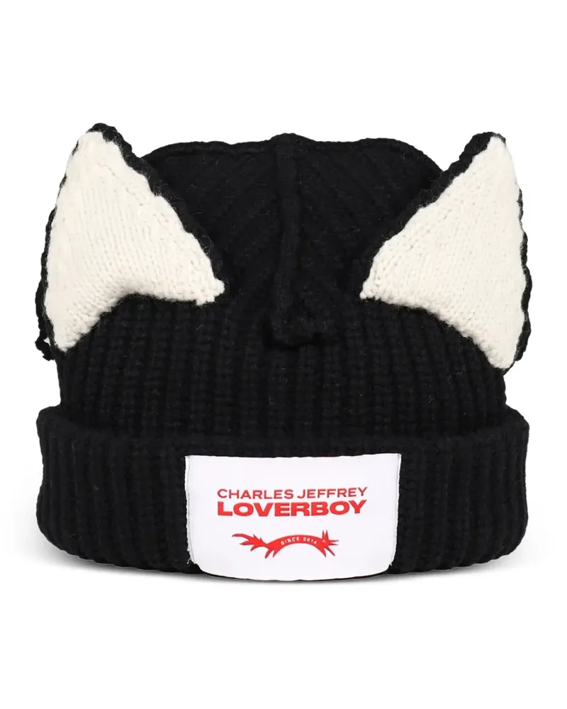 Charles Jeffrey Loverboy Grob gestrickte Beanie - Schwarz Schwarz