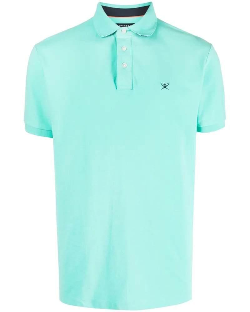 Hackett Poloshirt aus Pikee mit Logo - Grün Grün