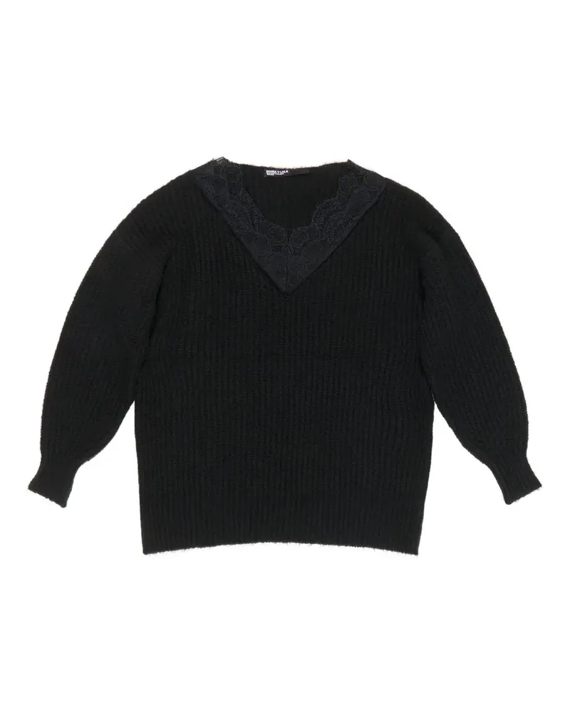 BIMBA Y LOLA Pullover mit V-Ausschnitt - Schwarz Schwarz