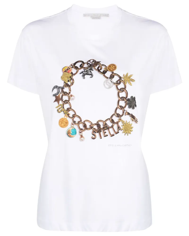 Stella McCartney T-Shirt mit grafischem Print - Weiß Weiß