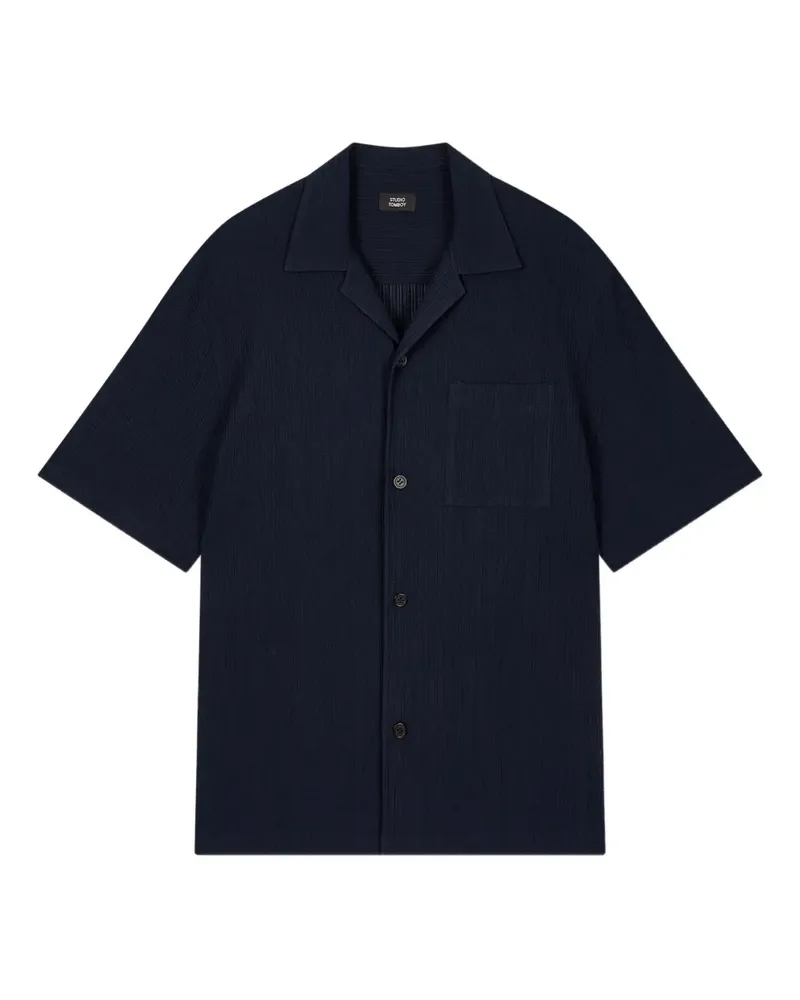 STUDIO TOMBOY Pyjama-Oberteil mit Falten - Blau Blau
