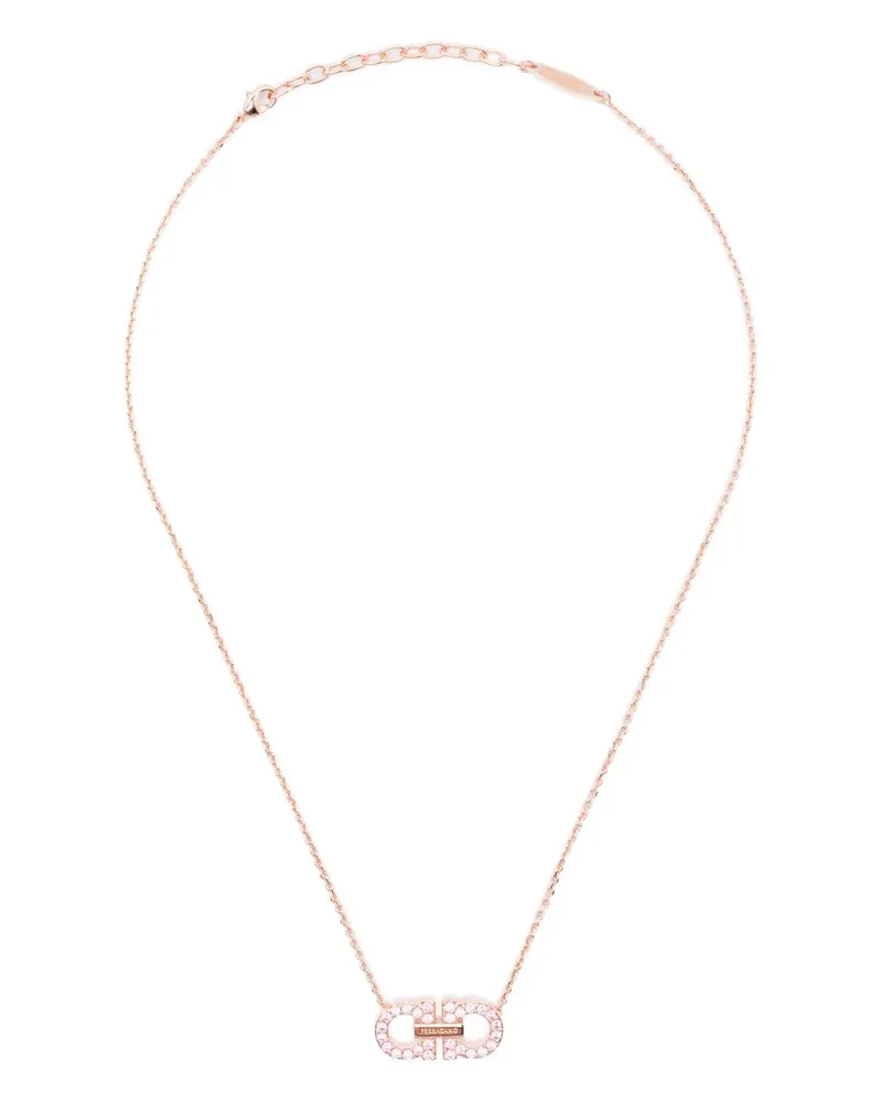 Ferragamo Halskette mit Gancini-Anhänger - Rosa Rosa