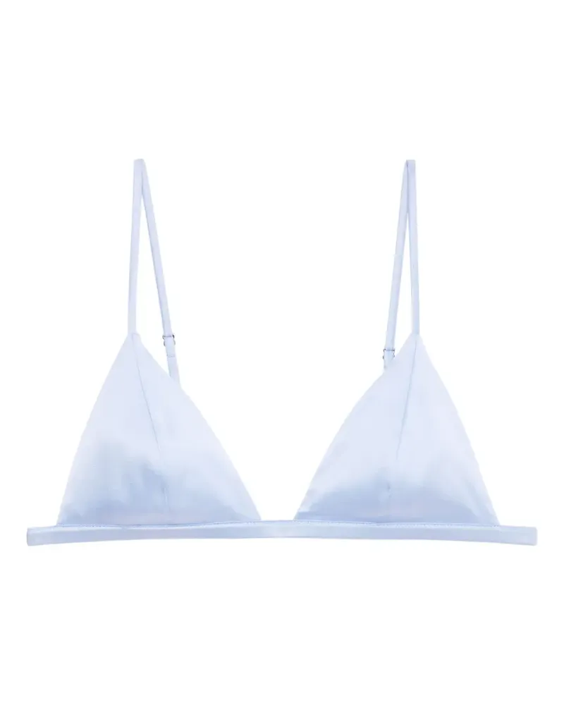Fleur Du Mal Luxe Triangel-BH - Blau Blau