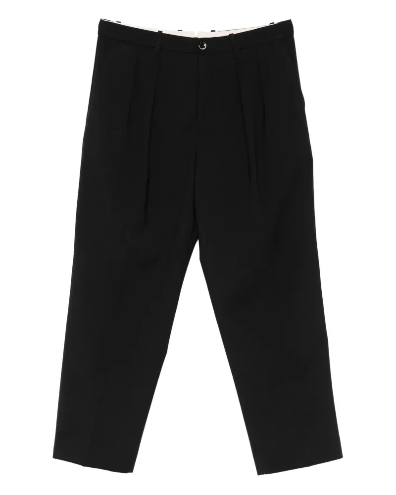 nine:inthe:morning zip-fastening pleated trousers - Schwarz Schwarz