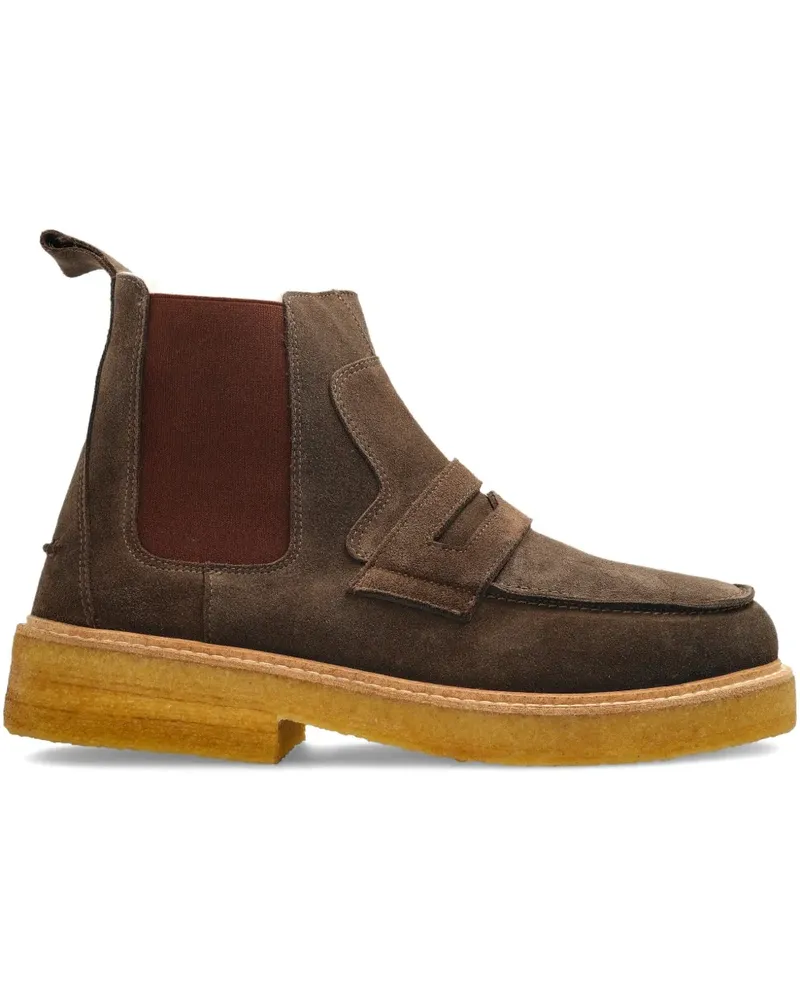INUIKII penny-strap suede boots - Braun Braun