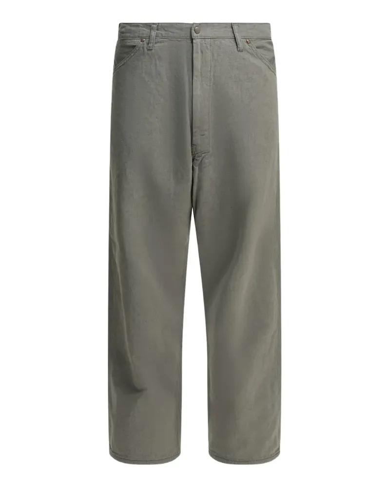 Beams Plus straight-leg workwear cotton trousers - Grau Grau