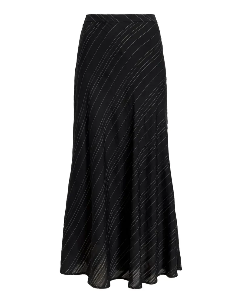 Proenza Schouler Gewebter Kaia Midirock mit Streifen - Schwarz Schwarz