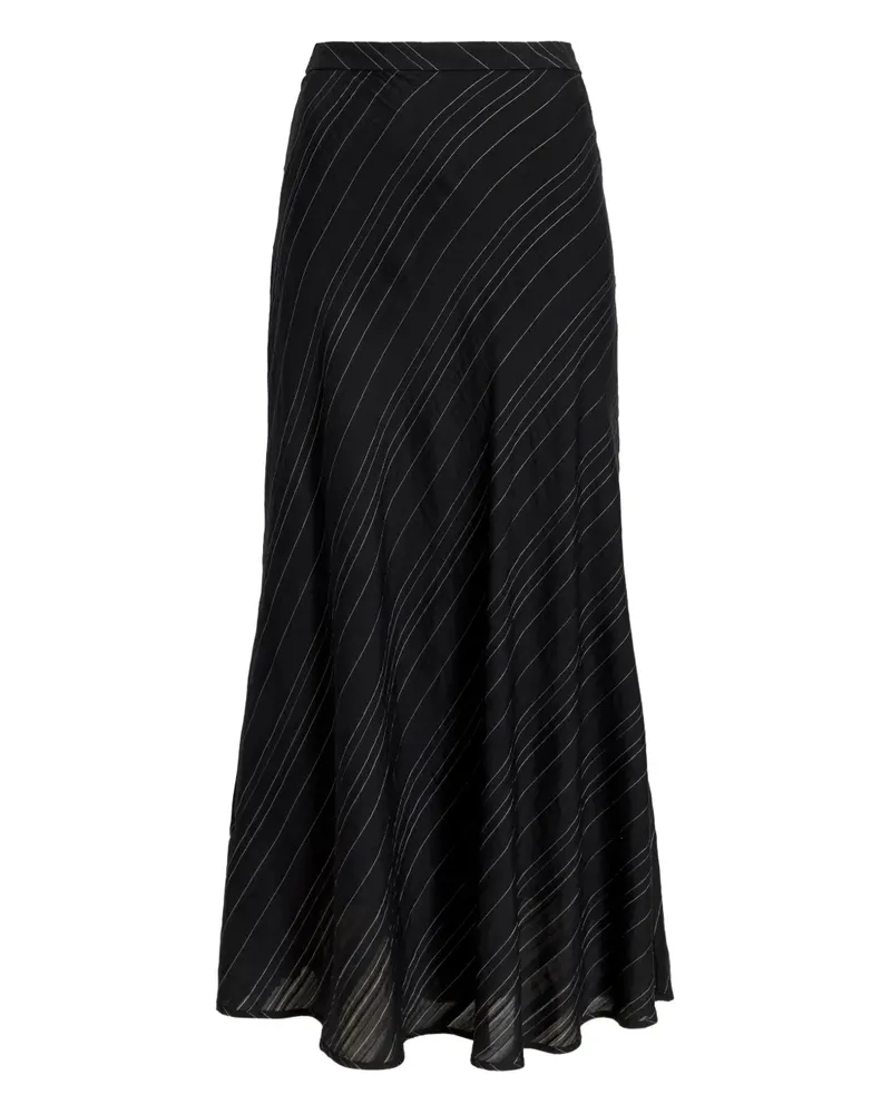 Proenza Schouler Gewebter Kaia Midirock mit Streifen - Schwarz Schwarz