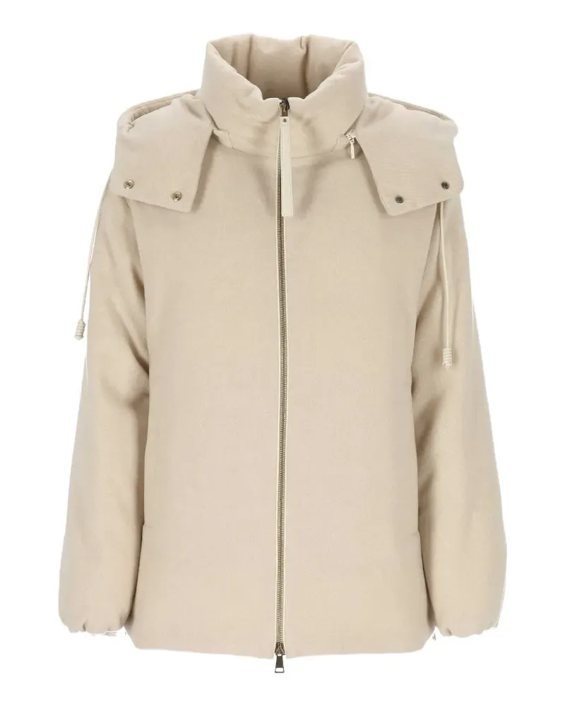 Moncler Vivante Daunenjacke mit Kapuze - Nude Nude
