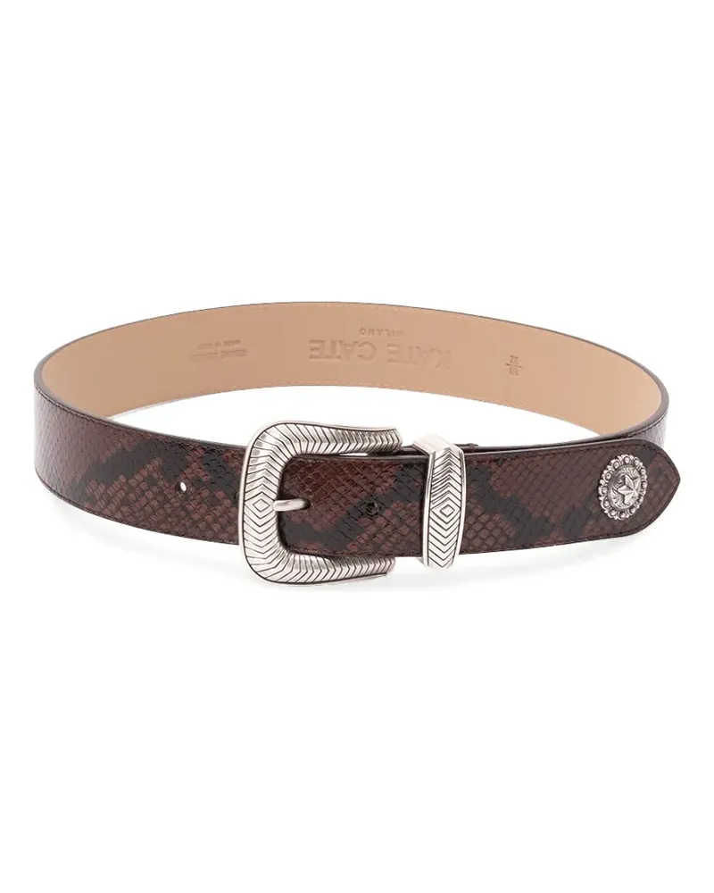 Kate Cate embossed leather belt - Braun Braun