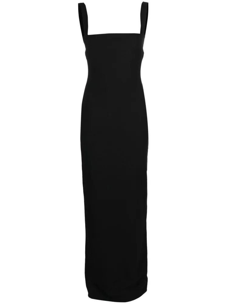 Solace London Joni Maxikleid mit eckigem Ausschnitt - Schwarz Schwarz