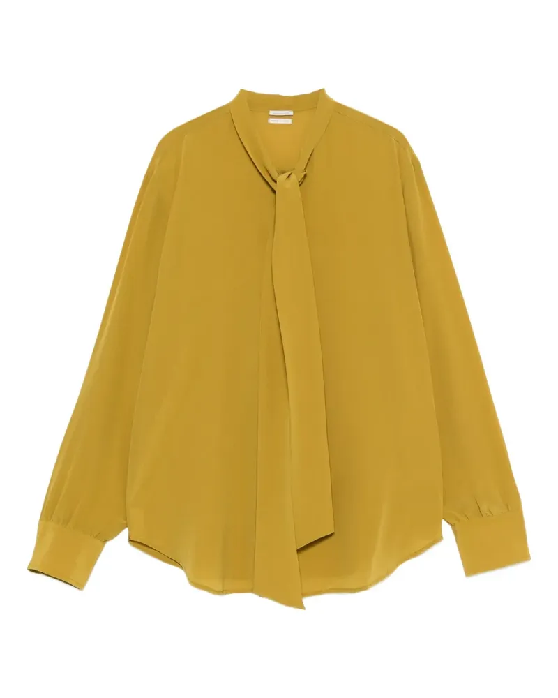 Massimo Alba Sheila Bluse mit Schleifenkragen - Grün Grün