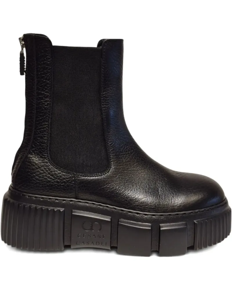 Casadei Chelsea-Boots mit Plateau - Schwarz Schwarz