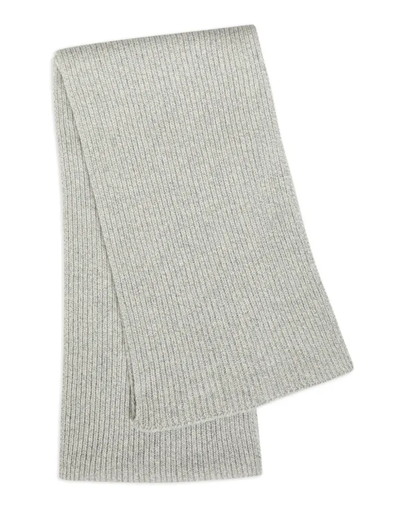 John Smedley Gerippter Schal - Grau Grau