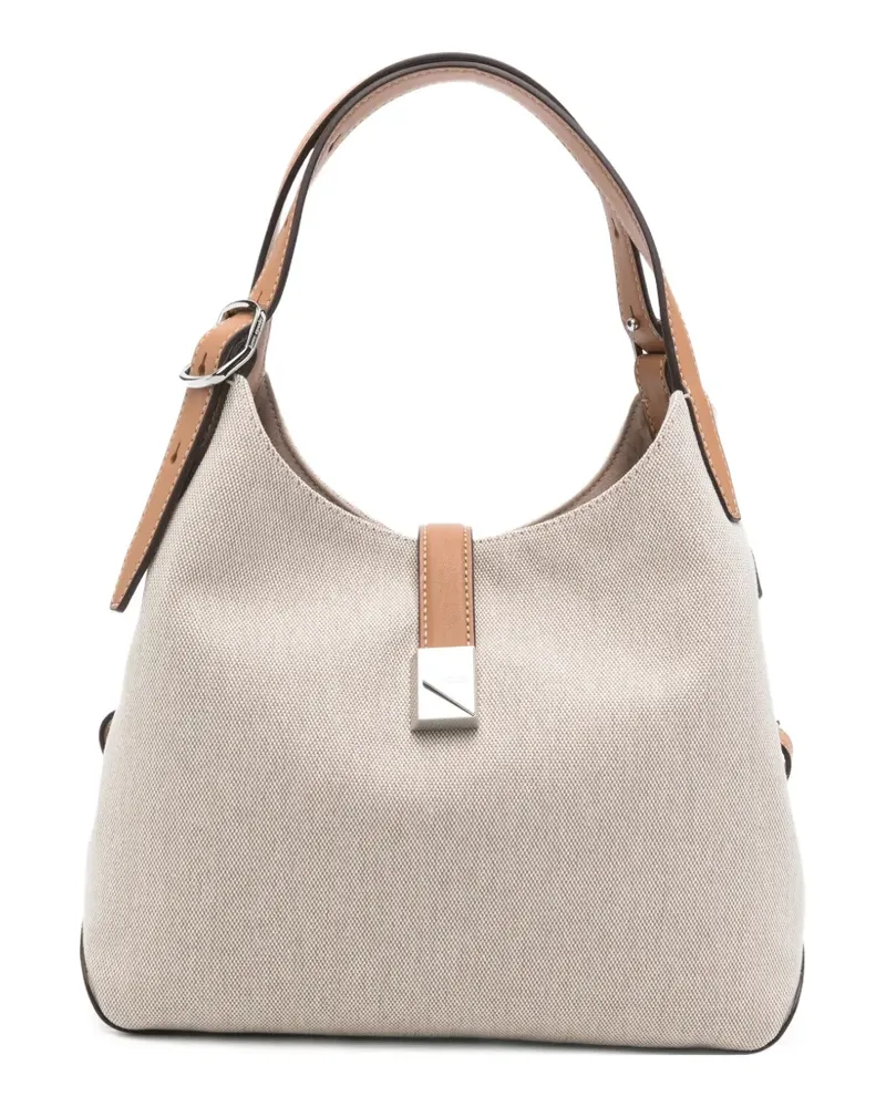 Kate Spade leather-trim canvas tote bag - Nude Nude