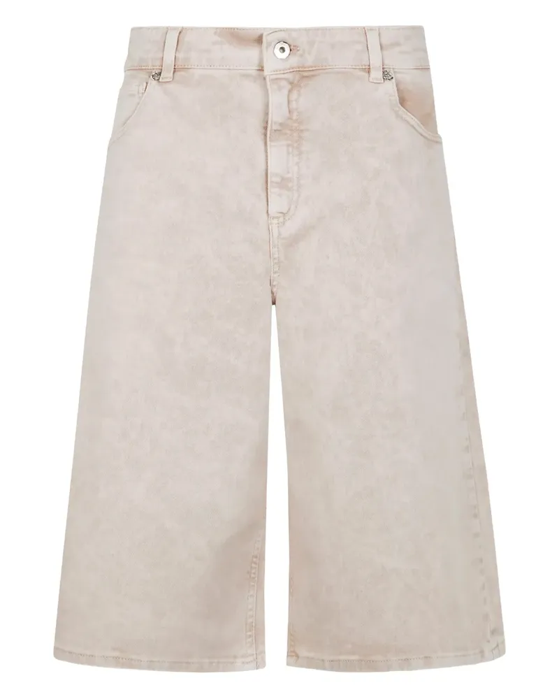 Blumarine Jeans-Shorts mit weitem Bein - Nude Nude