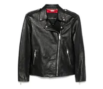 Bikerjacke mit Prägung - Schwarz