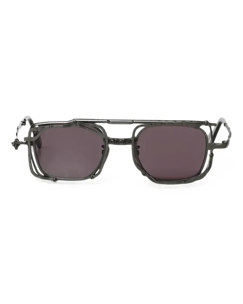KUBORAUM Z51 Sonnenbrille mit geometrischem Gestell - Grau Grau
