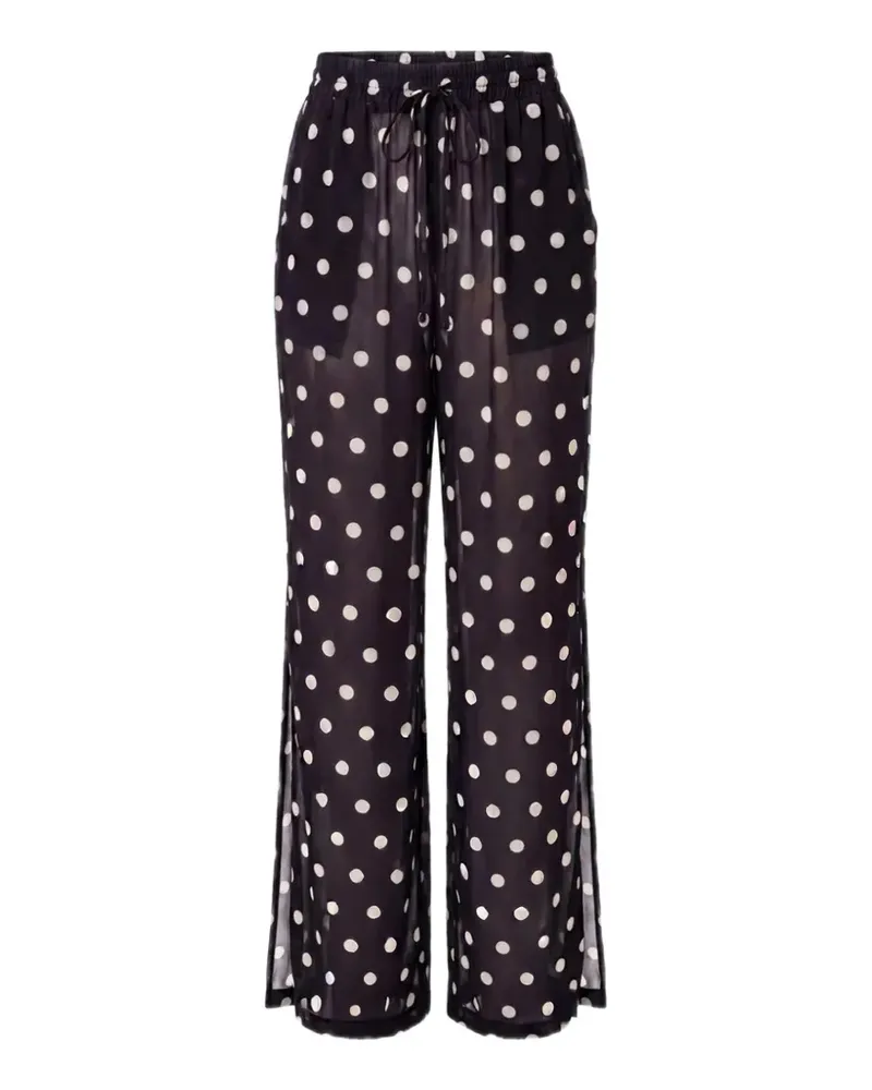 NICHOLAS Lise pants - black ivory polka dot - Schwarz Schwarz