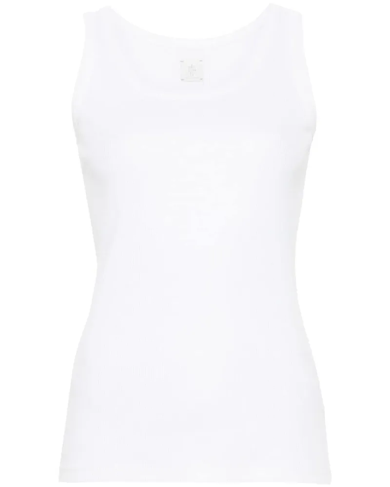 Eleventy Fein geripptes Trägershirt - Weiß Weiß