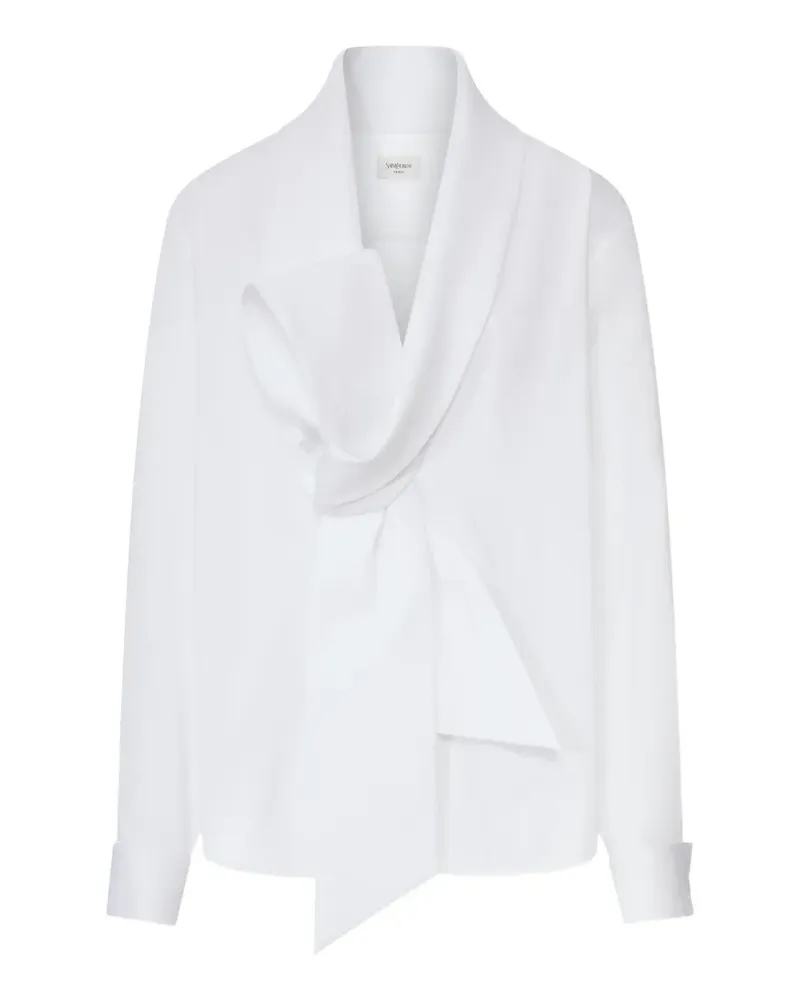 Saint Laurent bow-eembellishment blouse - Weiß Weiß
