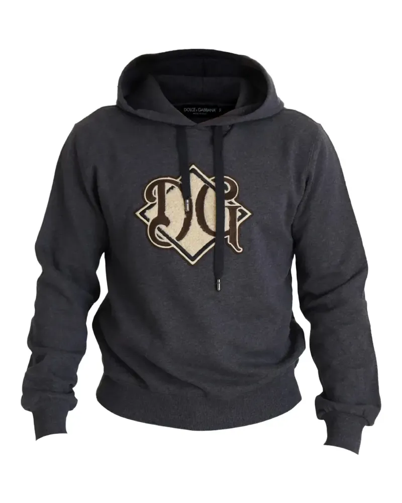 Dolce & Gabbana Hoodie mit Logo-Stickerei - Grau Grau