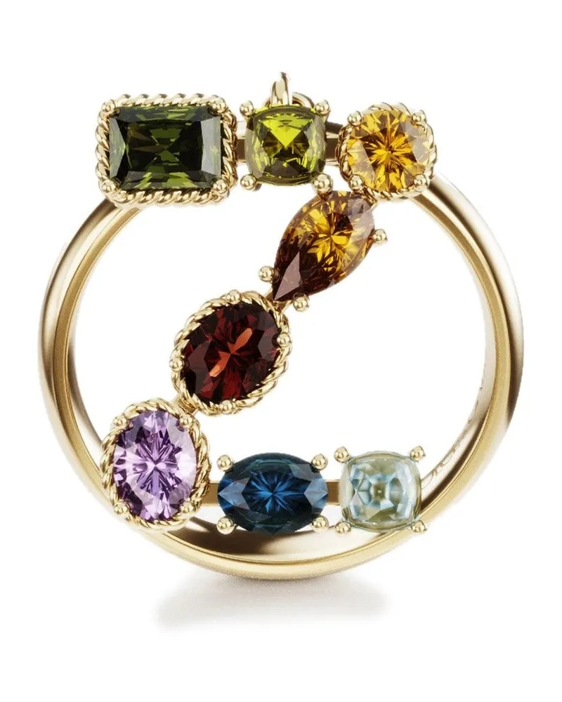 Dolce & Gabbana 18kt Rainbow Alphabet Z Gelbgoldring Gold