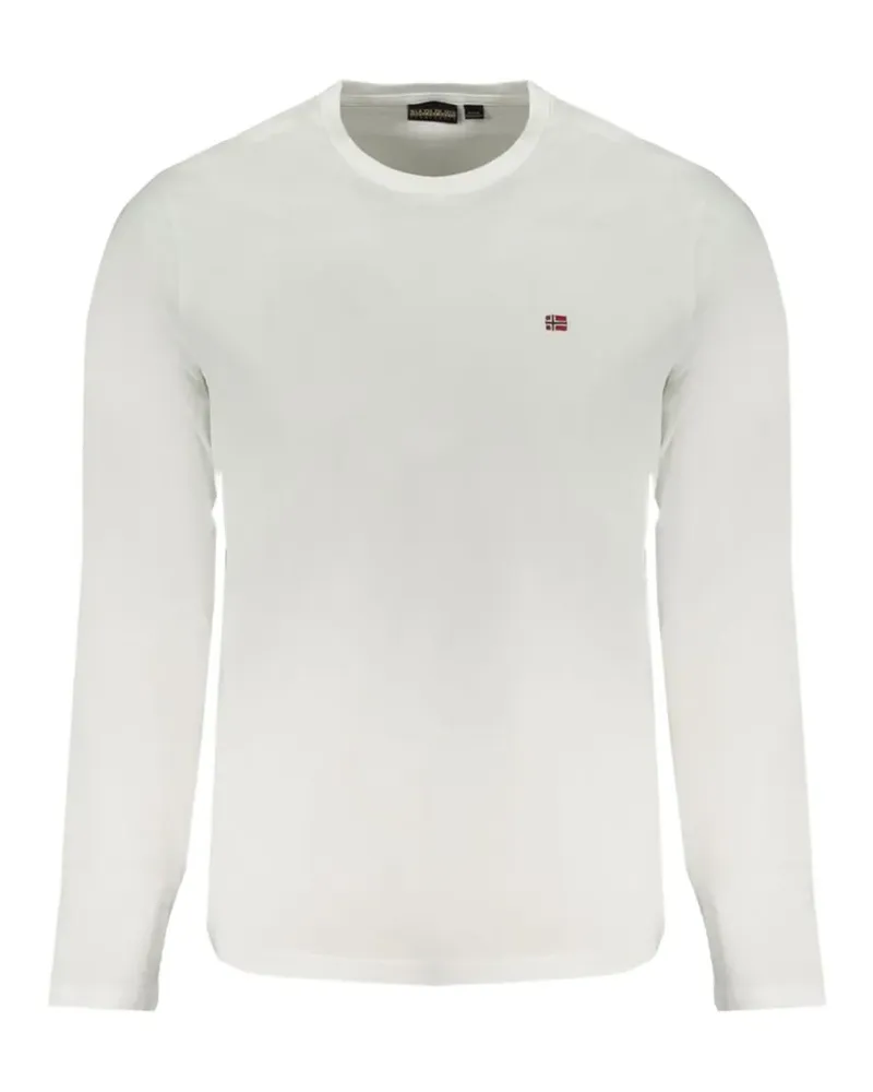 Napapijri long-sleeve cotton T-shirt - Weiß Weiß