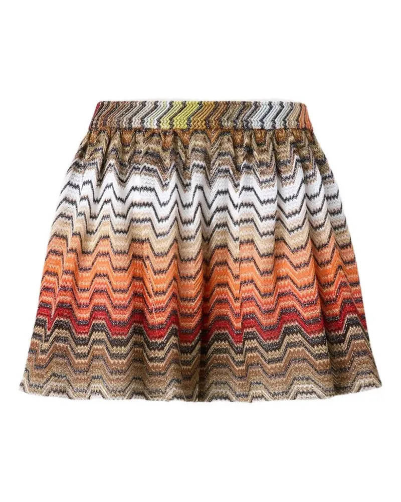 Missoni Minirock mit Zickzackmuster - Braun Braun