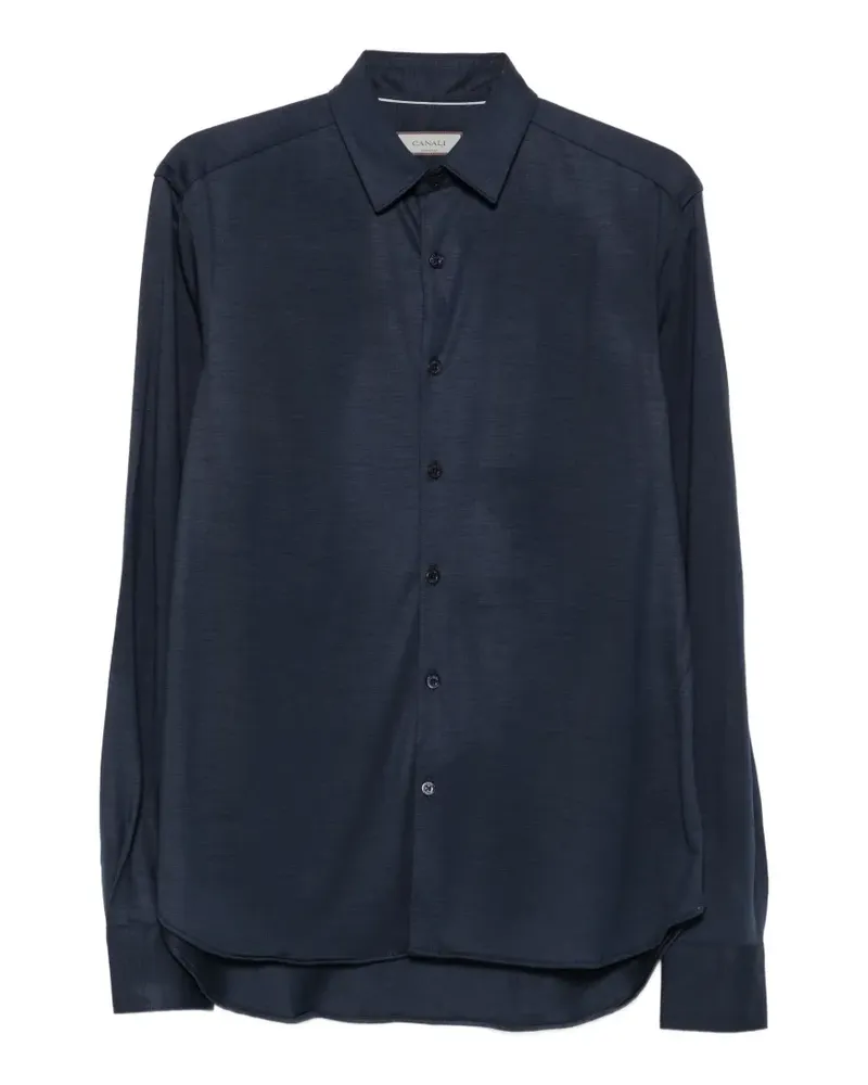 Canali button-down long-sleeve shirt - Blau Blau