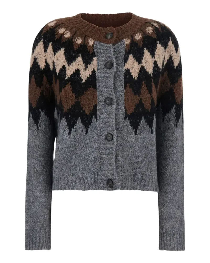 TELA Cardigan aus Isle-Strick - Grau Grau