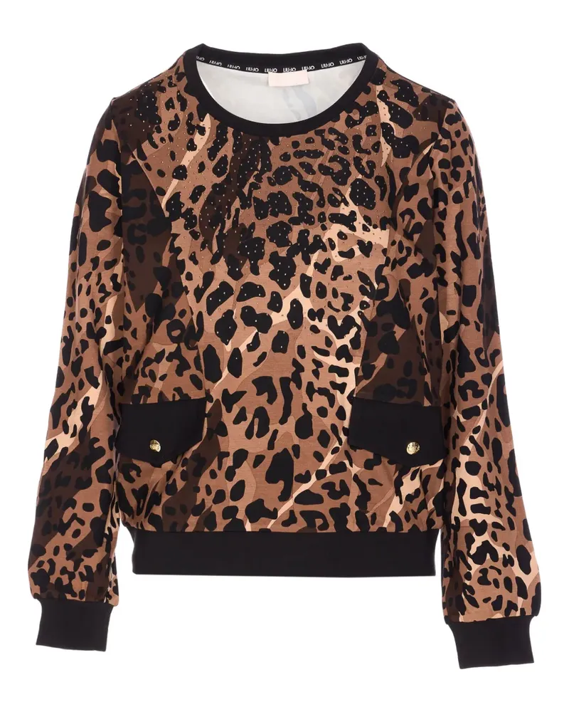 Liu Jo Pullover mit Leoparden-Print - Braun Braun