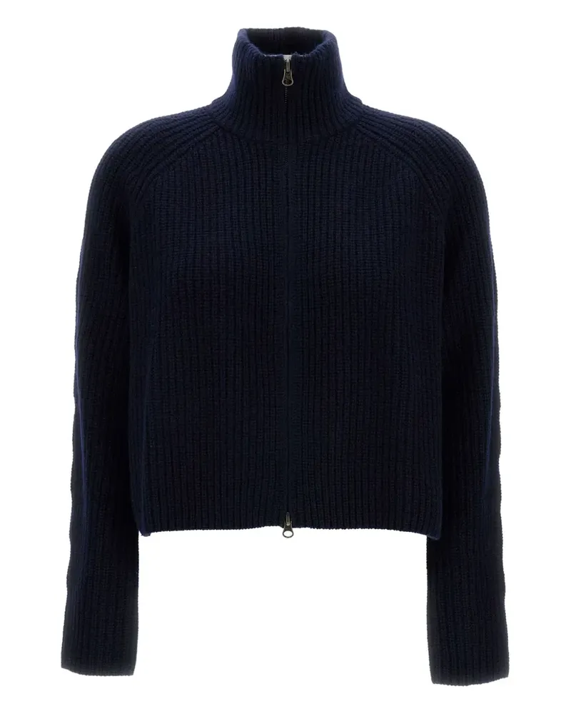 Lisa Yang Cardigan mit Stehkragen - Blau Blau