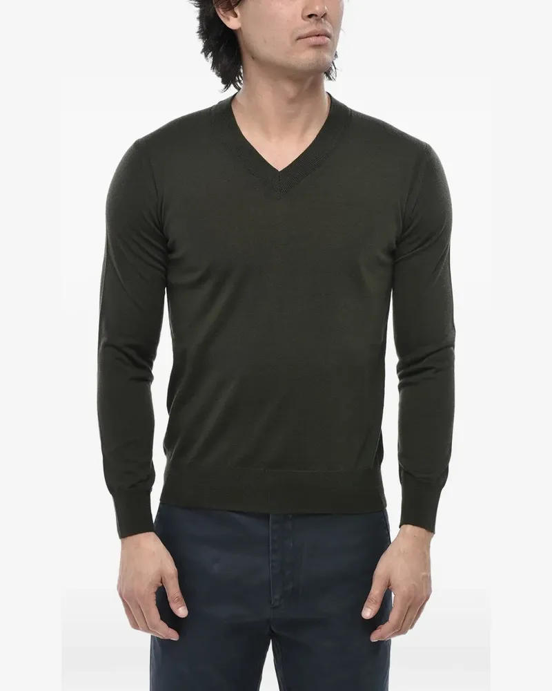 Paolo Pecora Milano V-neck wool sweater - Grün Grün
