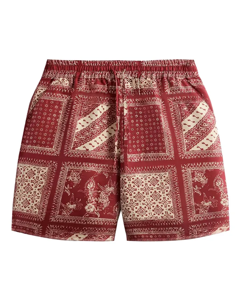KITH Gemusterte Shorts - Rot Rot