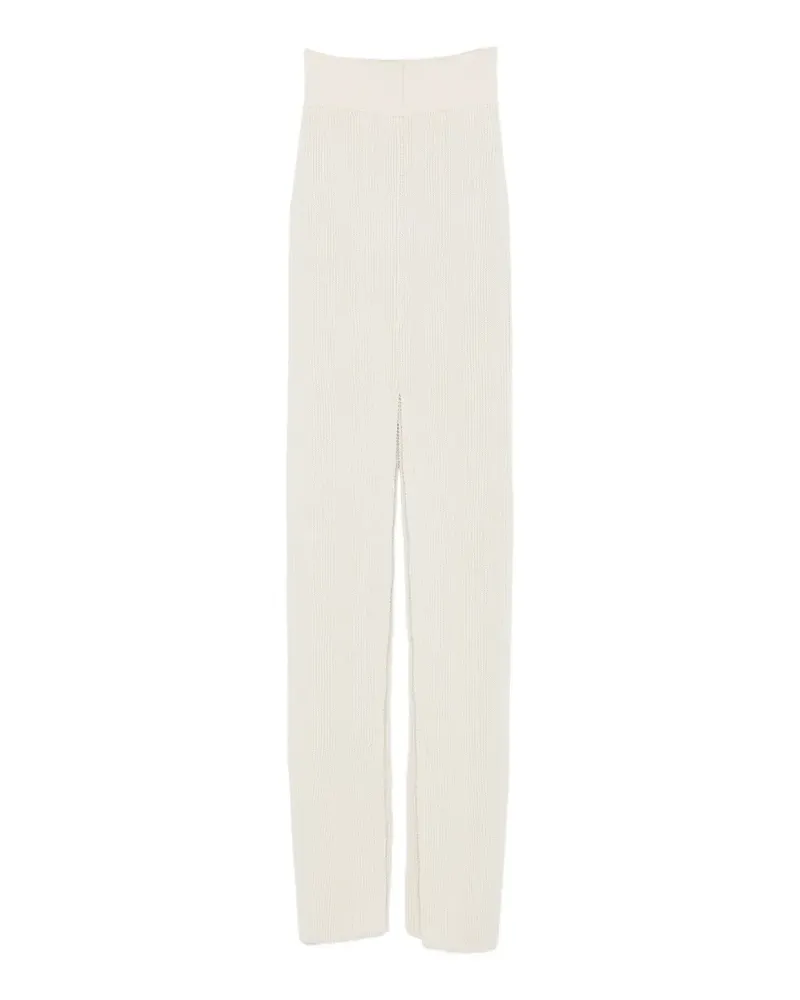 Rick Owens ribbed-knit maxi skirt - Nude Nude