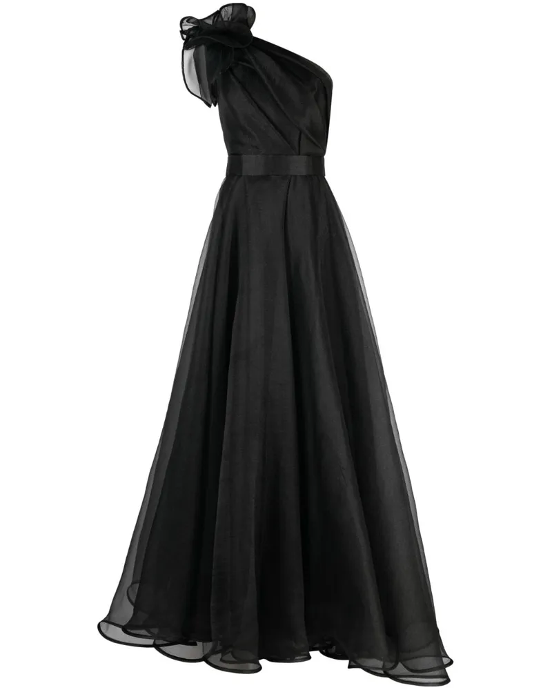 Ana Radu Asymmetrisches Maxikleid - Schwarz Schwarz