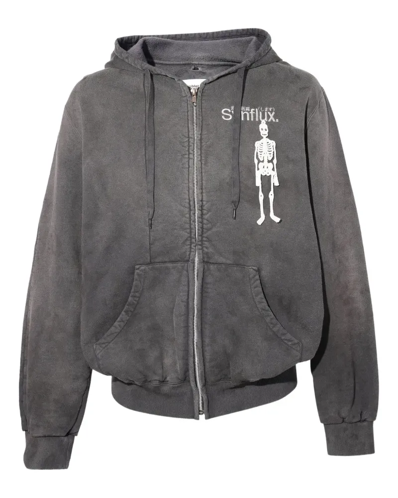 Doublet Hoodie mit Skelett-Applikation - Schwarz Schwarz