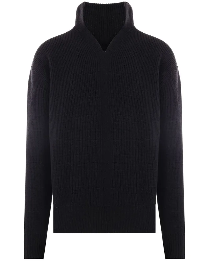 Rick Owens high-neck wool Pullover Schwarz