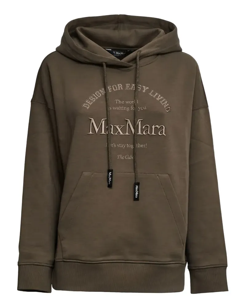 Max Mara Max Mara Andrea logo-lettering hoodie - Grün Grün