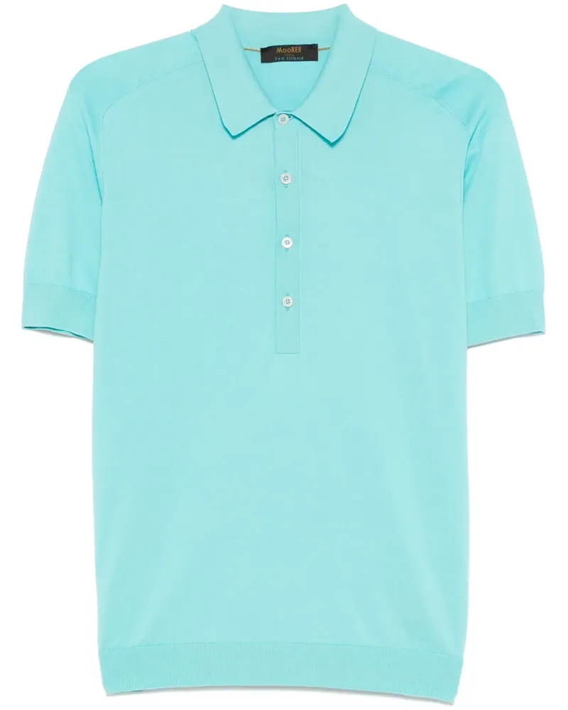 MOORER Acton Poloshirt - Blau Blau