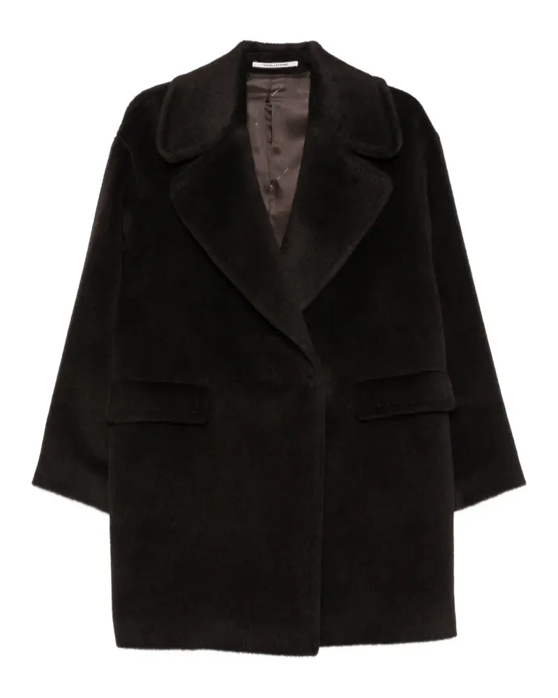 Tagliatore Oversized-Mantel mit fallendem Revers - Schwarz Schwarz