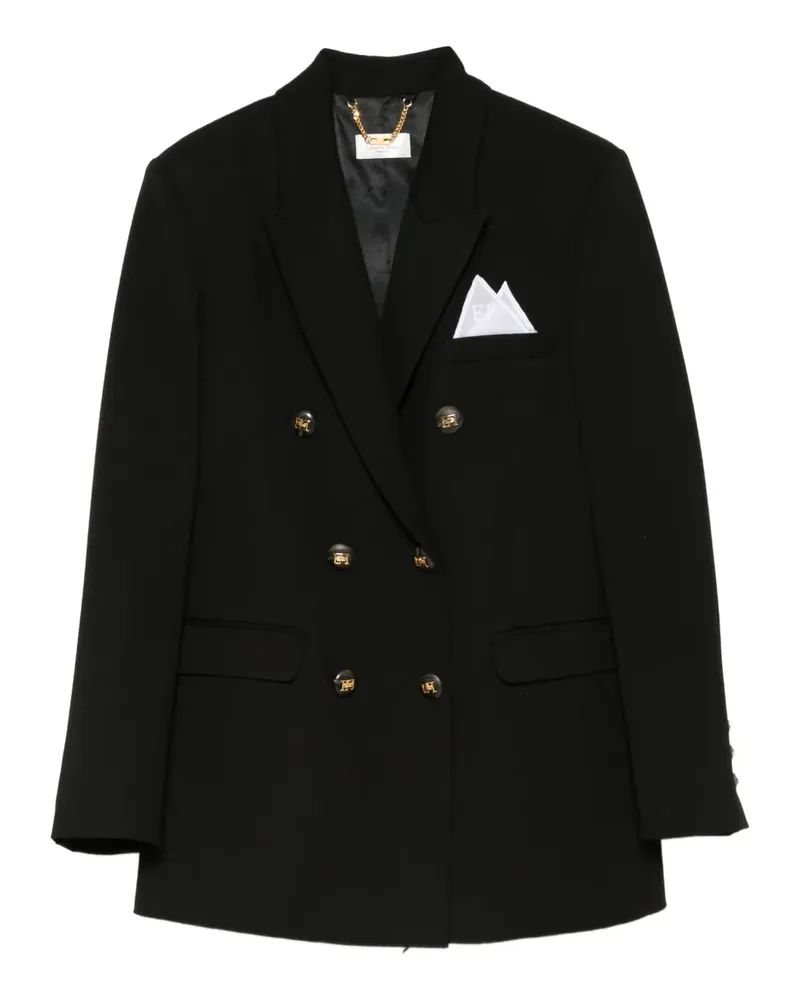 Elisabetta Franchi Doppelreihiger Blazer - Schwarz Schwarz